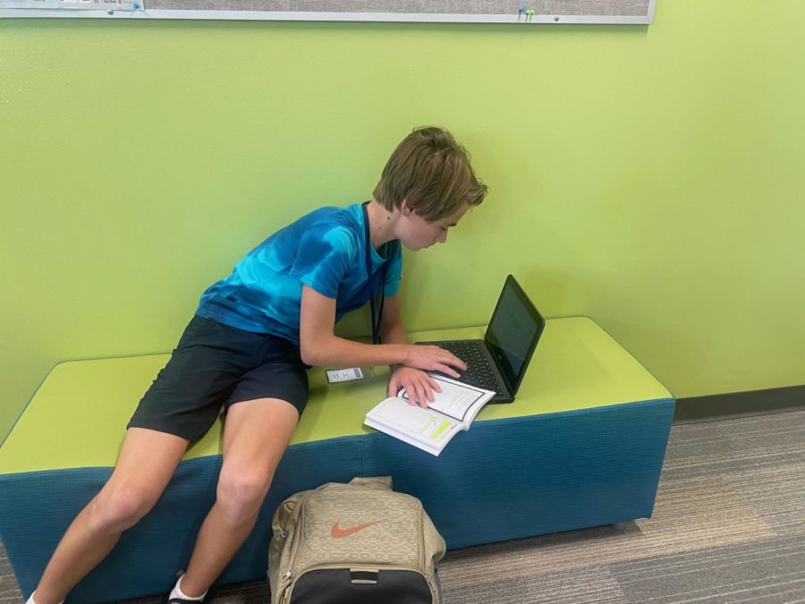 Robert Crawford, grade 10. I love to study in the media center because it is a quiet place to focus.